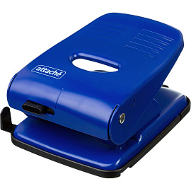 Дырокол Attache до 40 листов синий с линейкой