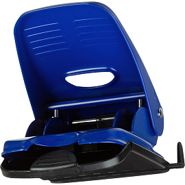 Дырокол Attache до 40 листов синий с линейкой