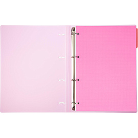 Бизнес-тетрадь Attache Rainbow Style A4 120 листов розовая в клетку, УФ-выборочный глянцевый лак