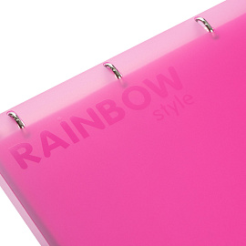 Бизнес-тетрадь Attache Rainbow Style A4 120 листов розовая в клетку, УФ-выборочный глянцевый лак