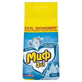 Порошок стиральный автомат Миф Морозная свежесть 9 кг