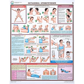 Плакат информационный оказание первой помощи пострадавшим (6 листов в комплекте)