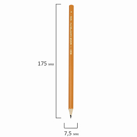 Набор чернографитных карандашей (HB, H, B, 2H, 2B) Koh-I-Noor 1696 заточенные шестигранные (6 штук в упаковке)