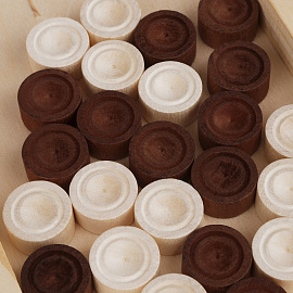 Настольная игра Три совы Шашки деревянные фото Настольная игра Три совы Шашки деревянные