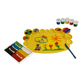 Коврик для творчества Мульти-Пульти силиконовый, желтый, 345*230мм, европодвес