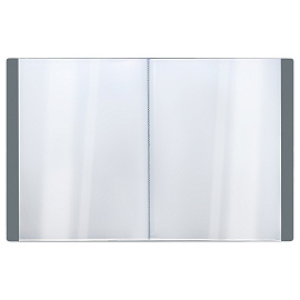 Папка с 80 вкладышами СТАММ "Стандарт" А4, 30мм, 800мкм, пластик, серая