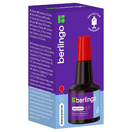 Штемпельная краска Berlingo, 30мл, красная фото Штемпельная краска Berlingo, 30мл, красная