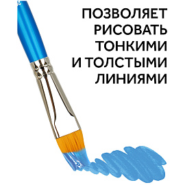 Кисть синтетика Гамма, плоская №20 фото Кисть синтетика Гамма, плоская №20