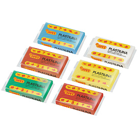 Пластилин на растительной основе Jovi 6 цветов 300 г с формочками