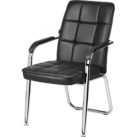 Конференц-кресло Easy Chair 810 VPU черное (экокожа, металл хромированный)