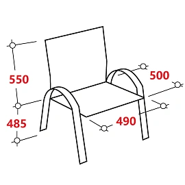 Конференц-кресло Easy Chair 811 VPU черное (искусственная кожа, металл хромированный)