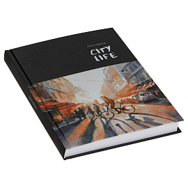 Скетчбук 100л., А5 BG "City life", 7БЦ, глянцевая ламинация, 100г/м2