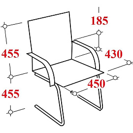 Конференц-кресло Samba Silver бежевый/бук (экокожа, металл серебристый)