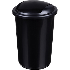 Ведро мусорное Uniplast 12 л пластик с крышкой чёрное (36x25.5x25.5 см)