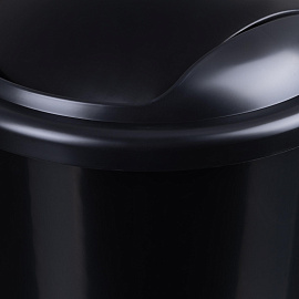Ведро мусорное Uniplast 12 л пластик с крышкой чёрное (36x25.5x25.5 см)