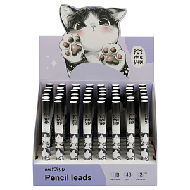 Грифели для механических карандашей MESHU, 6шт., 2,0мм, HB