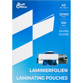 Пленка-пакет для ламинирования ProfiOffice А3 303x426 мм 100 мкм глянцевая (100 штук в упаковке)
