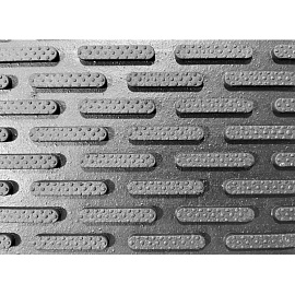 Коврик входной грязезащитный резиновый 2001 60х90 см черный