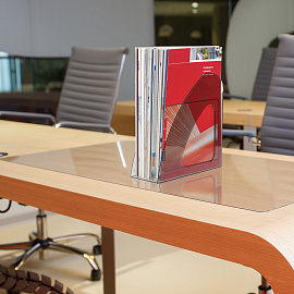 Лоток вертикальный для бумаг BRAUBERG "Delta", 240х90х240 мм, тонированный серый, 237241 фото Лоток вертикальный для бумаг BRAUBERG "Delta", 240х90х240 мм, тонированный серый, 237241