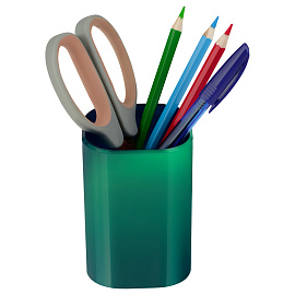 Подставка-стакан СТАММ "Фаворит", пластиковая, квадратная, зеленый "хамелеон фото Подставка-стакан СТАММ "Фаворит", пластиковая, квадратная, зеленый "хамелеон