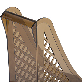 Лоток вертикальный для бумаг BRAUBERG ECO, 240х80х290 мм, сетчатый, дымчатый, 239015