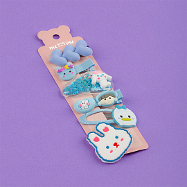 Заколки для волос MESHU, голубые, 6шт., европодвес фото Заколки для волос MESHU, голубые, 6шт., европодвес