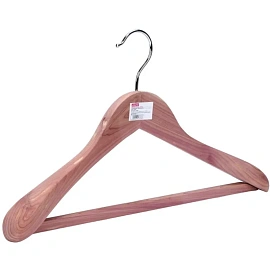 Вешалка-плечики Attache DL0614 анатомическая с перекладиной натуральная (размер 48-50)