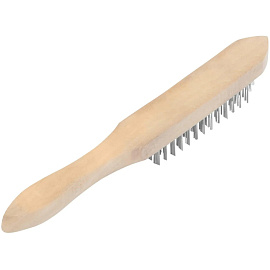 Щетка металлическая 5-рядная с деревянной ручкой SPARTA (748245)