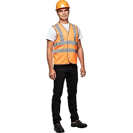 Жилет сигнальный Тип 8Т оранжевый с СОП размер ХХХL (60-62)