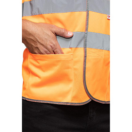 Жилет сигнальный Тип 8Т оранжевый с СОП размер ХХХL (60-62)
