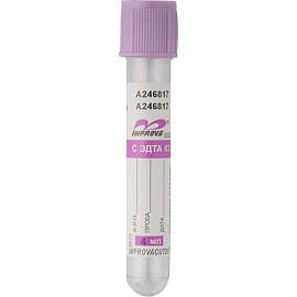 Вакуумные пробирки Improvacuter c ЭДТА-К3 4 мл пластик (100 штук в упаковке)