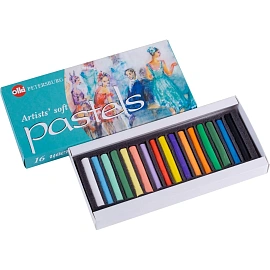 Пастель сухая Olki Ассорти №1 круглая 16 цветов