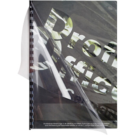 Обложки для переплета пластиковые ProfiOffice A4 180 мкм прозрачные глянцевые (100 штук в упаковке)