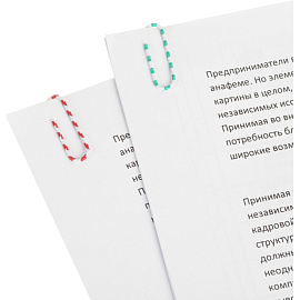 Скрепки канцелярские 28 мм Attache Зебра металлические с полимерным покрытием (100 штук в упаковке)