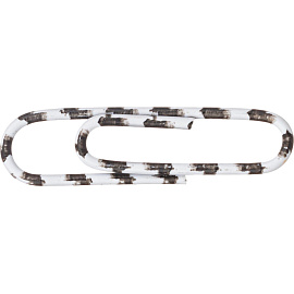 Скрепки канцелярские 28 мм Attache Зебра металлические с полимерным покрытием (100 штук в упаковке)