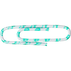 Скрепки канцелярские 28 мм Attache Зебра металлические с полимерным покрытием (100 штук в упаковке)