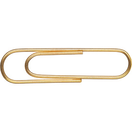 Скрепки канцелярские 28 мм Attache металлические медные (100 штук в упаковке)