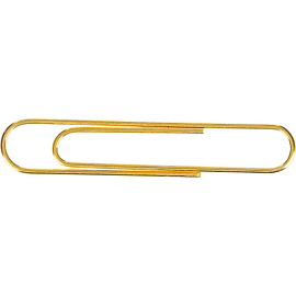 Скрепки канцелярские 50 мм Attache металлические омедненные (50 штук в упаковке)