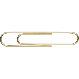 Скрепки канцелярские 50 мм Attache металлические омедненные (50 штук в упаковке)