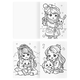 Раскраска А4, 16 стр., ТРИ СОВЫ "В стиле kawaii