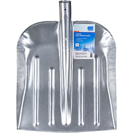 Лопата для уборки снега Сибртех сталь 33x36.5 см без черенка (трехбортная)