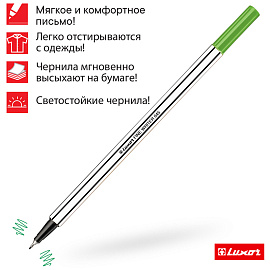 Ручка капиллярная Luxor "Fine Writer 045" светло-зеленая, 0,8мм фото Ручка капиллярная Luxor "Fine Writer 045" светло-зеленая, 0,8мм