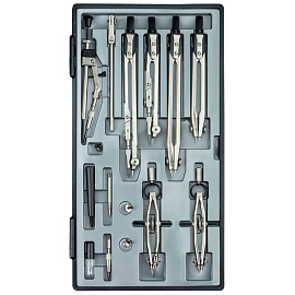 Готовальня Глобус Technica (корпус серебристый, НЧ14-80-80)