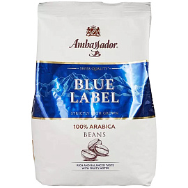 Кофе в зёрнах Ambassador Blue Label арабика 100% 1 кг (пакет)