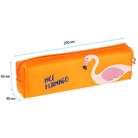 Пенал, 200*60*40 ArtSpace "Flamingo", силикон фото Пенал, 200*60*40 ArtSpace "Flamingo", силикон