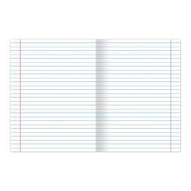 Тетрадь ЗЕЛЁНАЯ обложка, 12 л., линия с полями, офсет, ПЗБМ, 19988