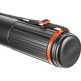 Тубус телескопический Стамм ПТ-11 63-110 см, диаметр 9 см, для формата А1, черный, с ремнем