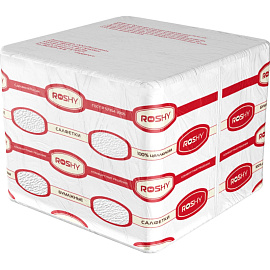 Салфетки бумажные 1-слойные 33x33 см белые (250 листов в пачке)