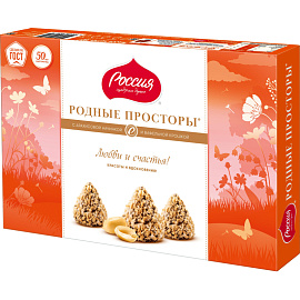Конфеты Родные Просторы с арахисом и вафельной крошкой 125 г фото Конфеты Родные Просторы с арахисом и вафельной крошкой 125 г
