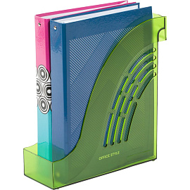 Лоток вертикальный для бумаг 95 мм Attache Яркий Офис пластиковый зеленый